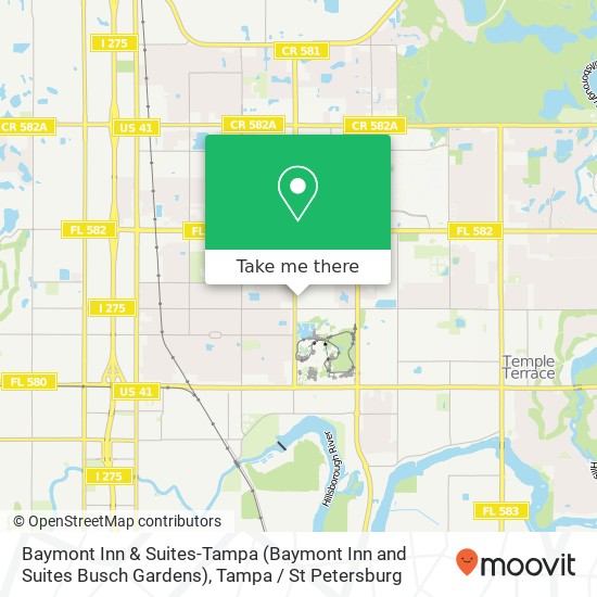 Mapa de Baymont Inn & Suites-Tampa (Baymont Inn and Suites Busch Gardens)