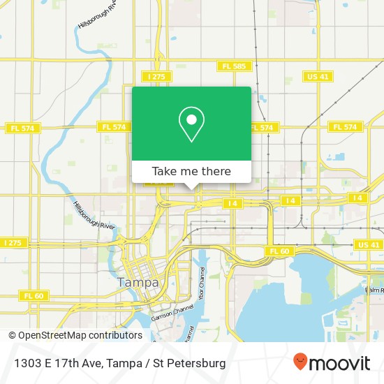 Mapa de 1303 E 17th Ave