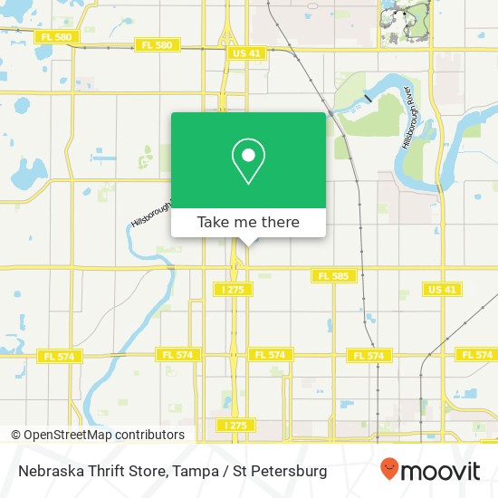 Nebraska Thrift Store map