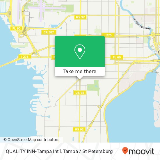 Mapa de QUALITY INN-Tampa Int'l