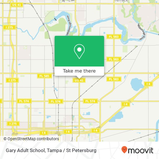 Gary Adult School map