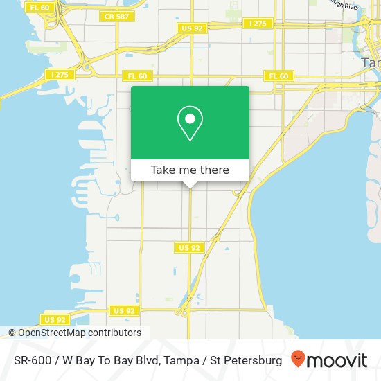 SR-600 / W Bay To Bay Blvd map