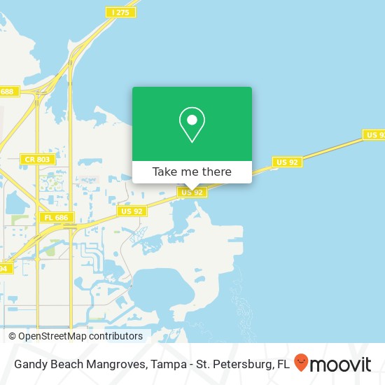 Gandy Beach Mangroves map