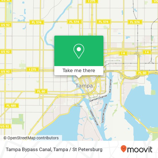 Mapa de Tampa Bypass Canal