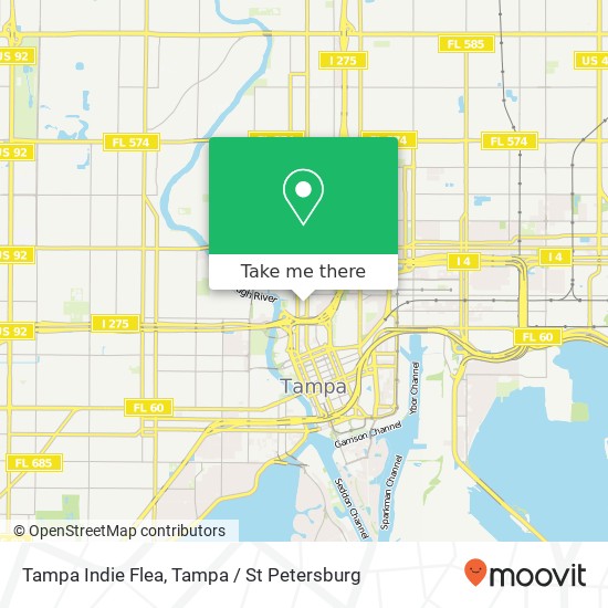 Mapa de Tampa Indie Flea