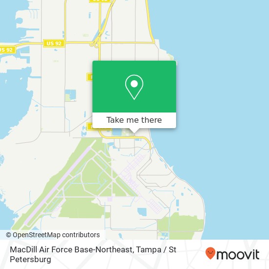 MacDill Air Force Base-Northeast map