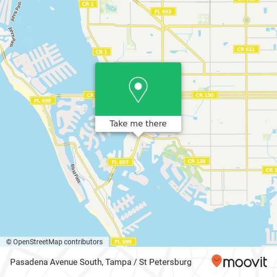 Mapa de Pasadena Avenue South