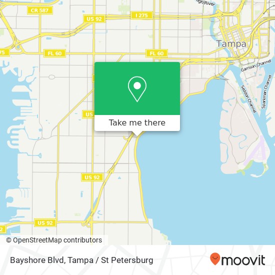 Bayshore Blvd map