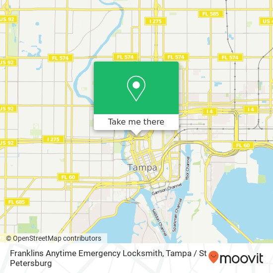 Franklins Anytime Emergency Locksmith map