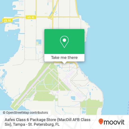 Aafes Class 6 Package Store (MacDill AFB Class Six) map