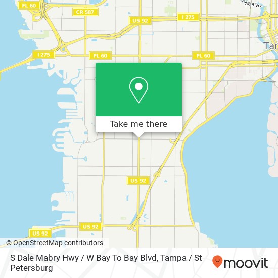 S Dale Mabry Hwy / W Bay To Bay Blvd map