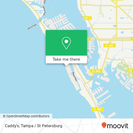 Mapa de Caddy's, 9000 W Gulf Blvd St Petersburg, FL 33706