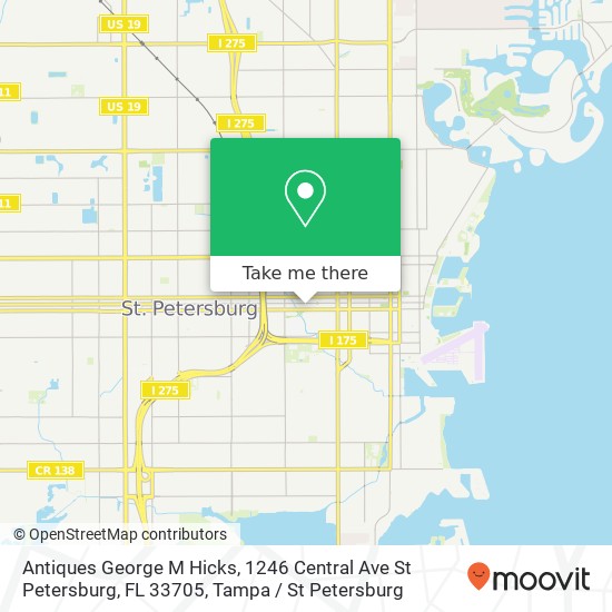 Antiques George M Hicks, 1246 Central Ave St Petersburg, FL 33705 map