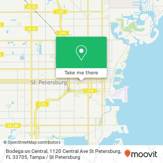Bodega on Central, 1120 Central Ave St Petersburg, FL 33705 map