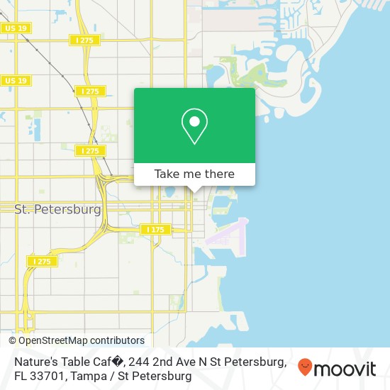 Nature's Table Caf�, 244 2nd Ave N St Petersburg, FL 33701 map