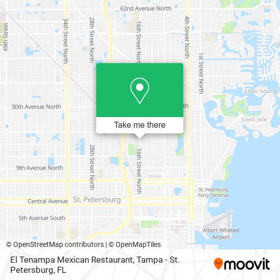 Mapa de El Tenampa Mexican Restaurant