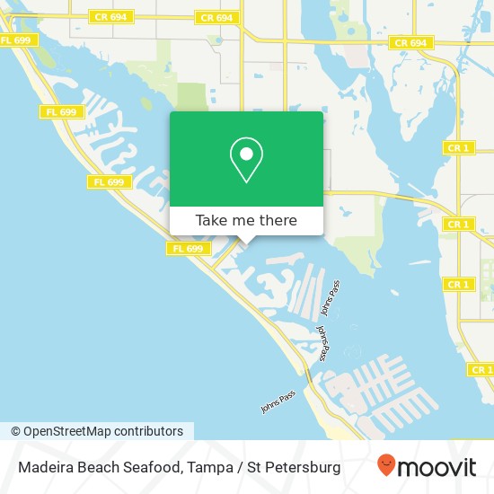 Mapa de Madeira Beach Seafood, 555 150th Ave Madeira Beach, FL 33708