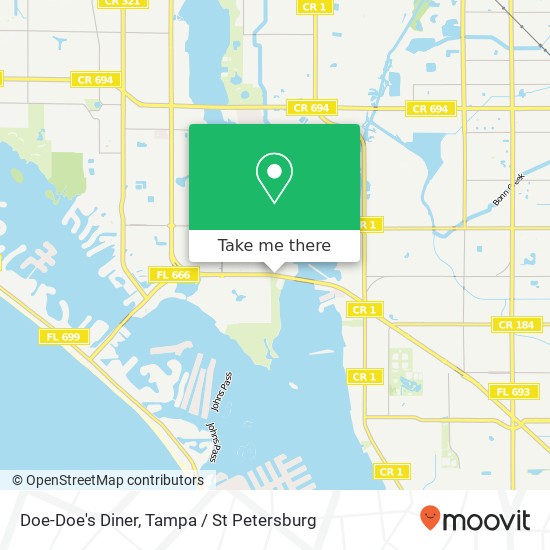 Doe-Doe's Diner, 9395 Bay Pines Blvd Seminole, FL 33708 map