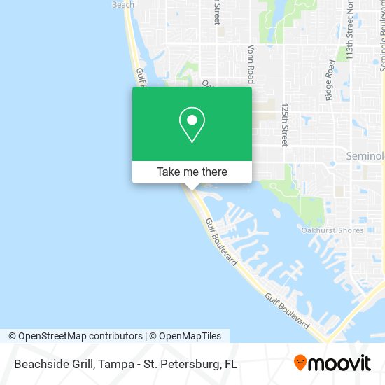 Beachside Grill map