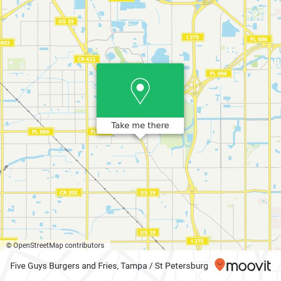 Five Guys Burgers and Fries, 7056 US-19 N Pinellas Park, FL 33781 map