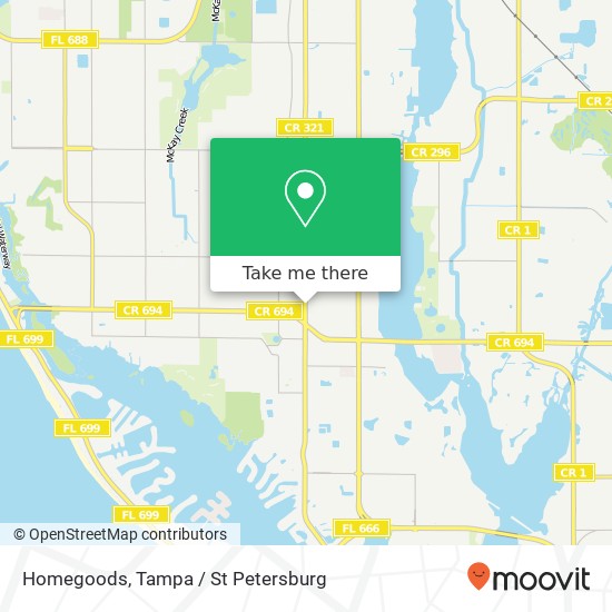 Mapa de Homegoods, 7937 113th St N Seminole, FL 33772