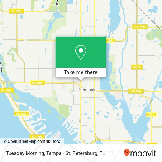 Mapa de Tuesday Morning, 7949 113th St N Seminole, FL 33772