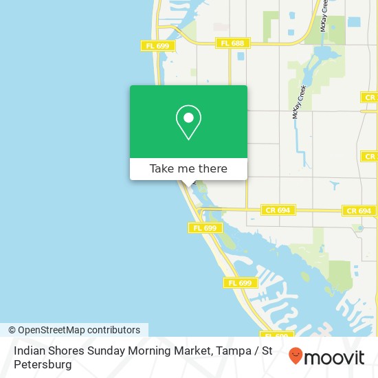 Mapa de Indian Shores Sunday Morning Market, 19305 Gulf Blvd Indian Shores, FL 33785