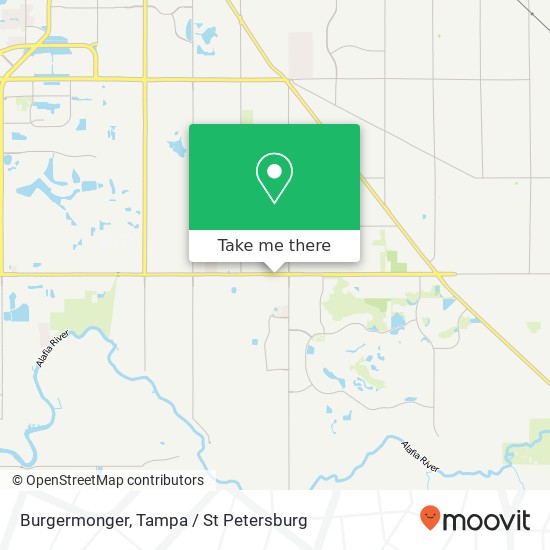 Mapa de Burgermonger, 903 E Bloomingdale Ave Brandon, FL 33511