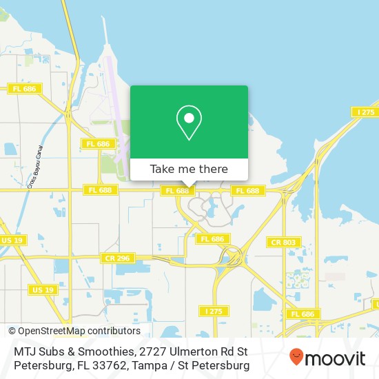 MTJ Subs & Smoothies, 2727 Ulmerton Rd St Petersburg, FL 33762 map