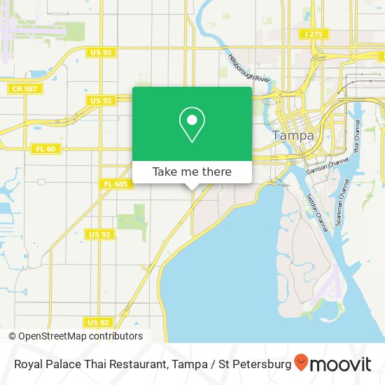 Royal Palace Thai Restaurant, 811 S Howard Ave Tampa, FL 33606 map