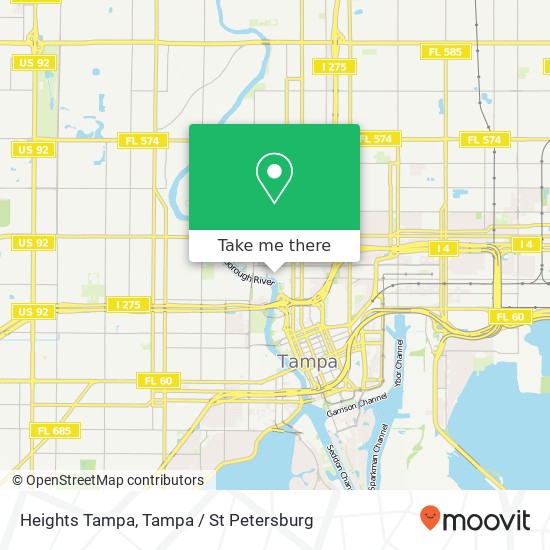 Heights Tampa map
