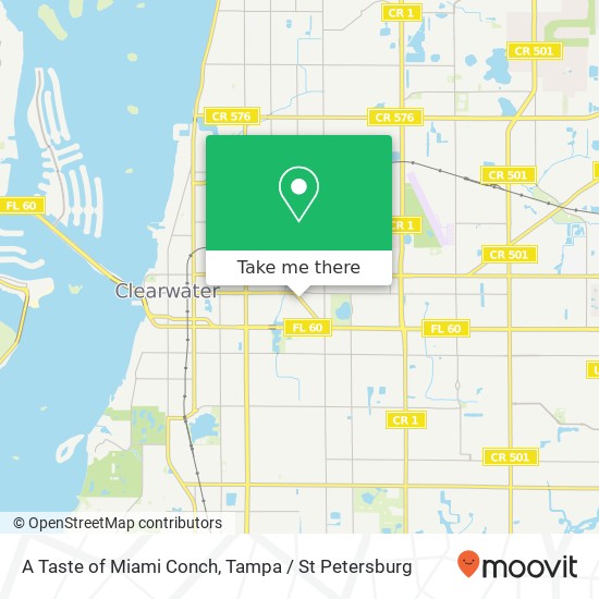 A Taste of Miami Conch, 1401 Gulf To Bay Blvd Clearwater, FL 33755 map