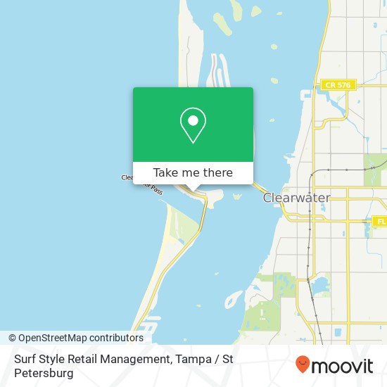 Mapa de Surf Style Retail Management, 660 S Gulfview Blvd Clearwater, FL 33767
