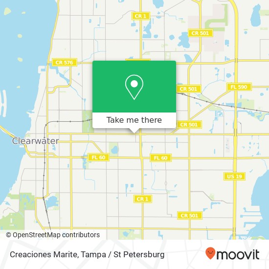 Mapa de Creaciones Marite, 1739 Drew St Clearwater, FL 33755