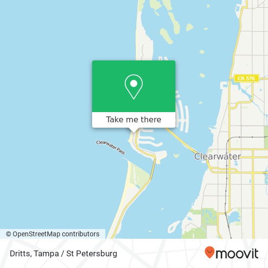 Mapa de Dritts, 315 S Gulfview Blvd Clearwater Beach, FL 33767