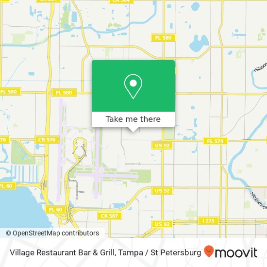 Mapa de Village Restaurant Bar & Grill, 4422 N Hubert Ave Tampa, FL 33614
