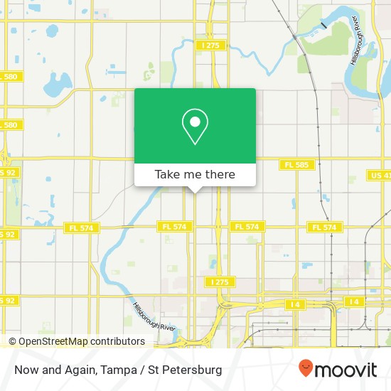 Mapa de Now and Again, 4707 N Florida Ave Tampa, FL 33603