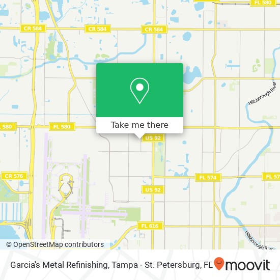 Mapa de Garcia's Metal Refinishing, 5010 N Grady Ave Tampa, FL 33614