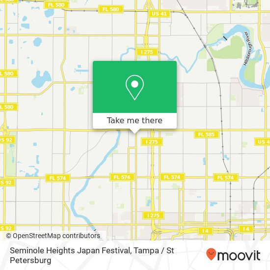 Seminole Heights Japan Festival map