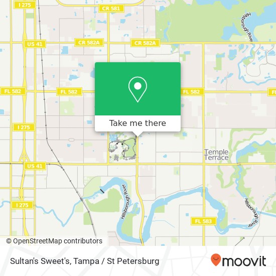 Mapa de Sultan's Sweet's, 10165 McKinley Dr Tampa, FL 33612