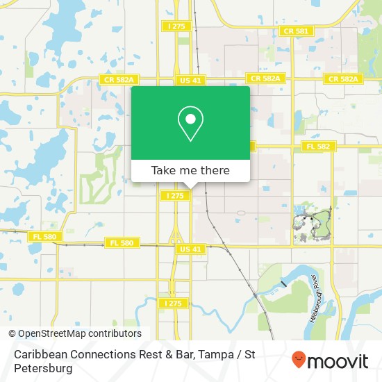 Mapa de Caribbean Connections Rest & Bar, 10509 N Nebraska Ave Tampa, FL 33612