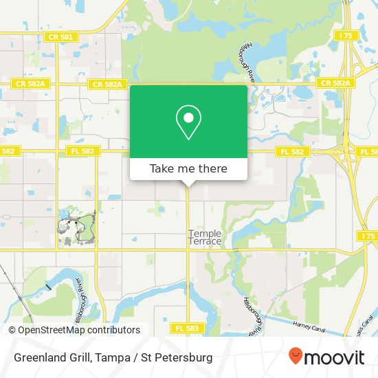 Mapa de Greenland Grill, 10817 N 56th St Temple Terrace, FL 33617