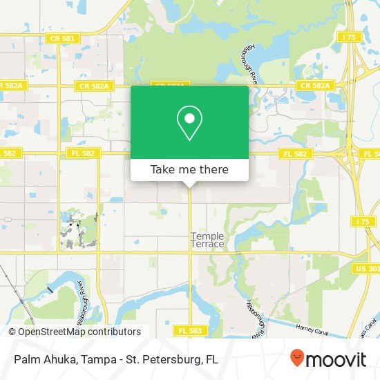 Mapa de Palm Ahuka, 10819 N 56th St Temple Terrace, FL 33617