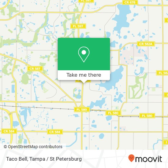 Mapa de Taco Bell, 11007 N Dale Mabry Hwy Tampa, FL 33618