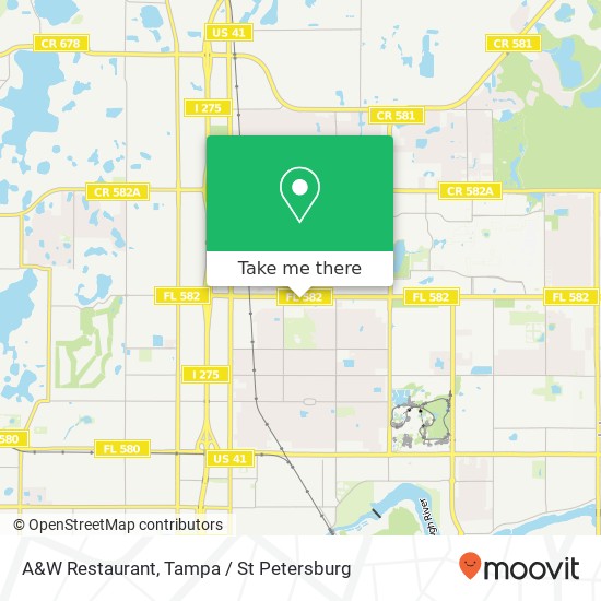 A&W Restaurant, 1707 E Fowler Ave Tampa, FL 33612 map