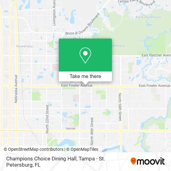 Mapa de Champions Choice Dining Hall