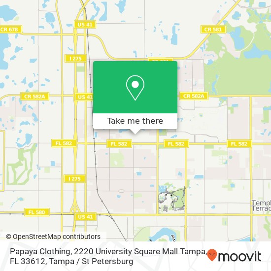 Papaya Clothing, 2220 University Square Mall Tampa, FL 33612 map