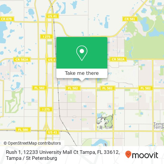 Rush 1, 12233 University Mall Ct Tampa, FL 33612 map