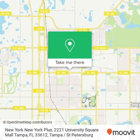 New York New York Plus, 2221 University Square Mall Tampa, FL 33612 map