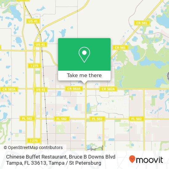 Chinese Buffet Restaurant, Bruce B Downs Blvd Tampa, FL 33613 map